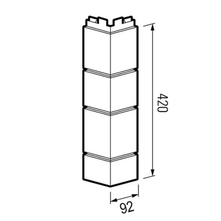 Угол наружный ТехноНиколь Оптима, Песчаник, серый