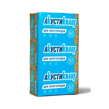 Теплозвукоизоляция АкустиKNAUF АS 50х610х1230мм (12 м.кв) Knauf Insulation. РФ