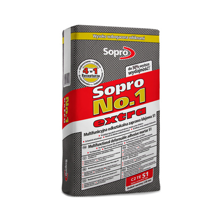 Клей для плитки Sopro №1/400 exstra 22,5кг. РП