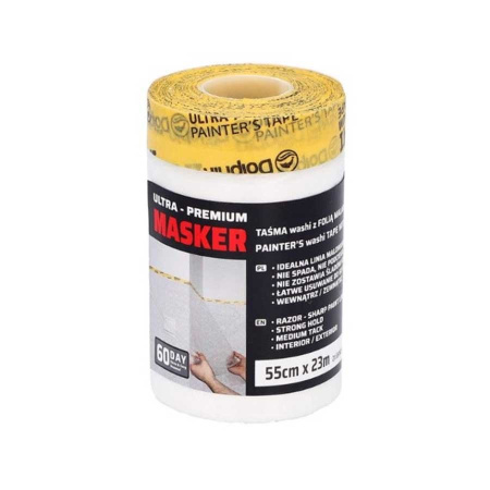 Плёнка укрывочная 0,55x23м. Washi рулон с клейкой лентой. Польша