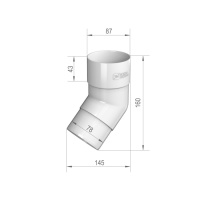 Колено трубы 108° ТехноНиколь ПВХ, красный