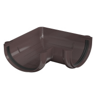 Угол желоба 90° ТехноНиколь Оптима (D120/80), темно-коричневый Угол желоба 90° ТехноНиколь Оптима (D120/80), темно-коричневый