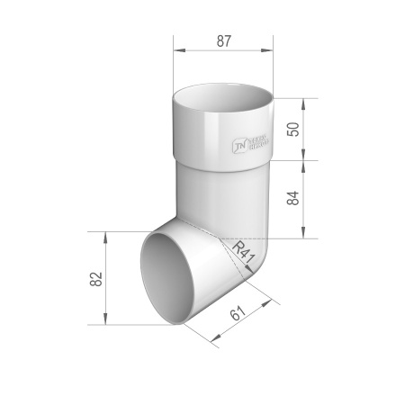 Слив трубы ТехноНиколь ПВХ, серый