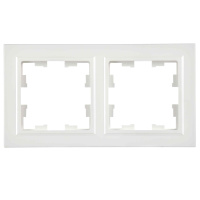 Рамка 2-местная IEK BRITE РУ-2-БрЧ белый (BR-M22-K01), Китай