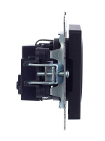 Розетка 1-местная с заземлением IEK BRITE 16А РС11-1-0-БрЧ черный (BR-R11-16-K02), Китай