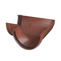 Угол желоба 90° ТехноНиколь ПВХ, красный Угол желоба 90° ТехноНиколь ПВХ, красный