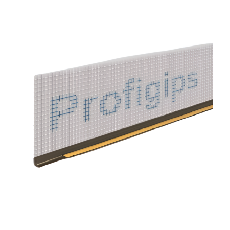 Профиль оконный примыкающий 6мм. L=3,0м.п. Profigips с сеткой черный РП