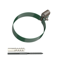 Хомут трубы ТехноНиколь ПВХ L=140мм, металлический, зеленый Хомут трубы ТехноНиколь ПВХ L=140мм, металлический, зеленый