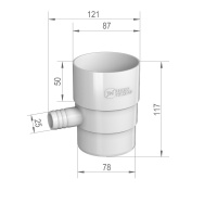 Отвод для сбора воды ТехноНиколь ПВХ, белый Отвод для сбора воды ТехноНиколь ПВХ, белый