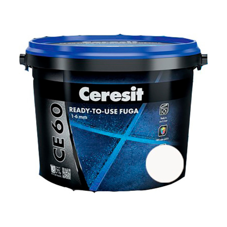 Фуга Ceresit готовая к применению CE 60 №01. Белая. Вес 2 кг. Польша