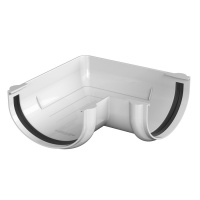 Угол желоба 90° ТехноНиколь Оптима (D120/80), белый Угол желоба 90° ТехноНиколь Оптима (D120/80), белый