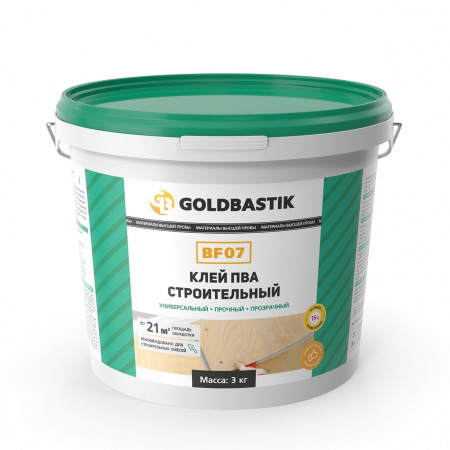 Клей ПВА строительный GOLDBASTIK BF 07 3 кг
