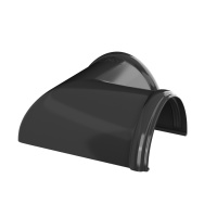 Угол желоба 90° ТехноНиколь ПВХ, черный