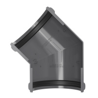 Угол желоба 135° ТехноНиколь ПВХ, серый Угол желоба 135° ТехноНиколь ПВХ, серый