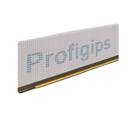 Профиль оконный примыкающий 6мм. L=3,0м.п. Profigips с сеткой коричневый РП