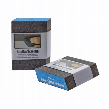 Губка шлифовальная с двумя скошенными краями Blue Dolphin. Зерно Р180. Китай. (21229)