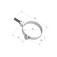 Хомут трубы универсальный ТехноНиколь ПВХ L=140мм, черный