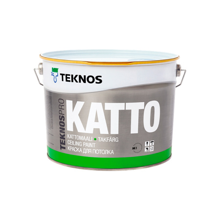 Краска Teknos Teknospro Katto. Объем 9 л. Белая. Финляндия.