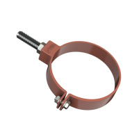 Хомут трубы универсальный ТехноНиколь ПВХ L=180мм, красный Хомут трубы универсальный ТехноНиколь ПВХ L=180мм, красный