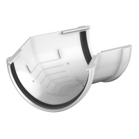 Угол желоба 135° ТехноНиколь ПВХ, белый Угол желоба 135° ТехноНиколь ПВХ, белый