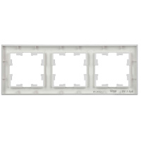 Рамка 3-местная IEK BRITE РУ-3-БрЧ белый (BR-M32-K01), Китай
