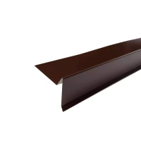 Планка торцевая ТехноНиколь 75*25*65*5*2000мм, коричневый (RAL 8017)