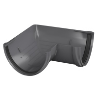 Угол желоба 90° ТехноНиколь ПВХ, серый Угол желоба 90° ТехноНиколь ПВХ, серый