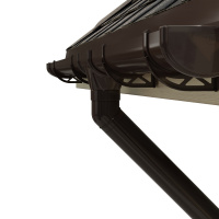 Угол желоба 90° ТехноНиколь Оптима (D120/80), темно-коричневый Угол желоба 90° ТехноНиколь Оптима (D120/80), темно-коричневый