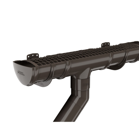 Желоб ТехноНиколь ПВХ, темно-коричневый, глянец, 1.5м.