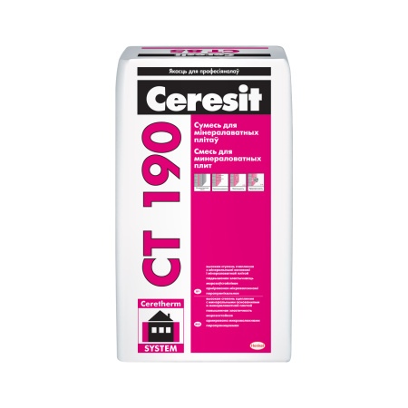 CERESIT CT 190 СмесьWM для утепления мин.ватой 25кг. РБ
