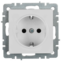 Розетка 1-местная с заземлением IEK BRITE 16А РС14-1-0-БрБ белый (BR-R14-16-K01), Китай