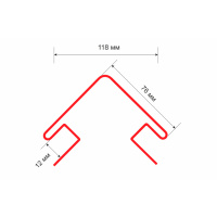 Угол наружный 75° ТехноНиколь Оптима, мимоза, 3м.