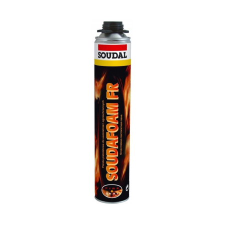 Пена монтажная Soudal Soudafoam FR огнестойкая под пистолет 750 мл. Бельгия