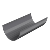 Желоб ТехноНиколь ПВХ, серый, глянец, 1.5м. Желоб ТехноНиколь ПВХ, серый, глянец, 1.5м.