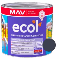 Эмаль ПФ-115 ECOL 2,4л/2кг.графитовая глянцевая. РБ