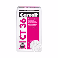 CERESIT CT 36 "Шуба" 1мм. Белая. Штукатурка декор. полимерминер. структурная 25кг. РБ