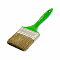 Кисть 100мм (4") флейцевая, толщ. 18мм. светл.щетина зел.пласт.ручка. ColorExpert. РФ (81469902)