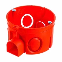 Коробка установочная 80-0500С безгалогенная (HF) 68х42 с саморезами (224шт/кор) Промрукав, Россия