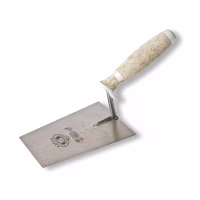 Кельма нерж. трапецевидная 180мм широкая ручка кожа /022118-L/ Olejnik