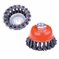 Щетка крацовка с гайкой М14 со скрученой проволки 80мм. Китай (090508)