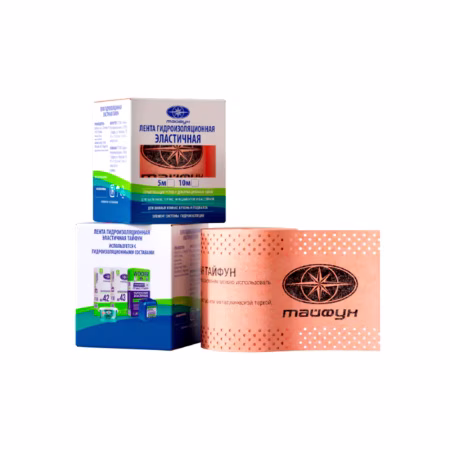 Лента гидроизоляционная высокоэластичная 125мм x  5м Тайфун Мастер. Польша