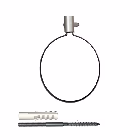 Хомут трубы ТехноНиколь ПВХ L=140мм, металлический, черный