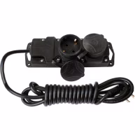 Удлинитель - шнур 3,5м брызгозащищенный ( 2роз, 3,7 кВт, с/э, ПВС 3*1,5) Беларусь (У16-4143.5м)