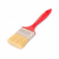 Кисть 70мм (2,75") флейцевая, толщ.16, светл.щетина, красн.пласт. ручка ColorExpert.Китай (81287002)