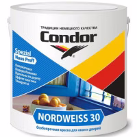 Краска ВД-АК для окон и дверей Condor Nordweiss-30 3кг. РБ