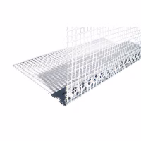 Угол алюм. с сеткой 0,23-0,24х19х19мм. 2,5м. перфорированный. ПрофиГипсБел. РБ