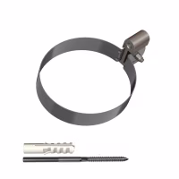 Хомут трубы ТехноНиколь ПВХ L=140, металлический, серый