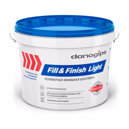 Шпатлевка Danogips Fill&FinishLight полимерная готовая финишная 10л/12,3кг. РФ