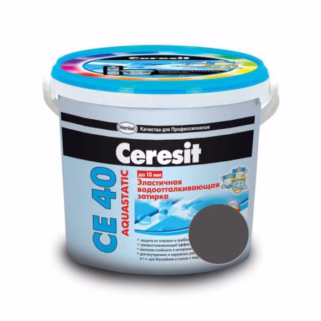 CERESIT CE 40 aquastatic Композиция для заполнения швов НВ, эластичная графит (16) (Беларусь) 2 кг
