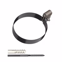 Хомут трубы ТехноНиколь ПВХ L=140мм, металлический, черный